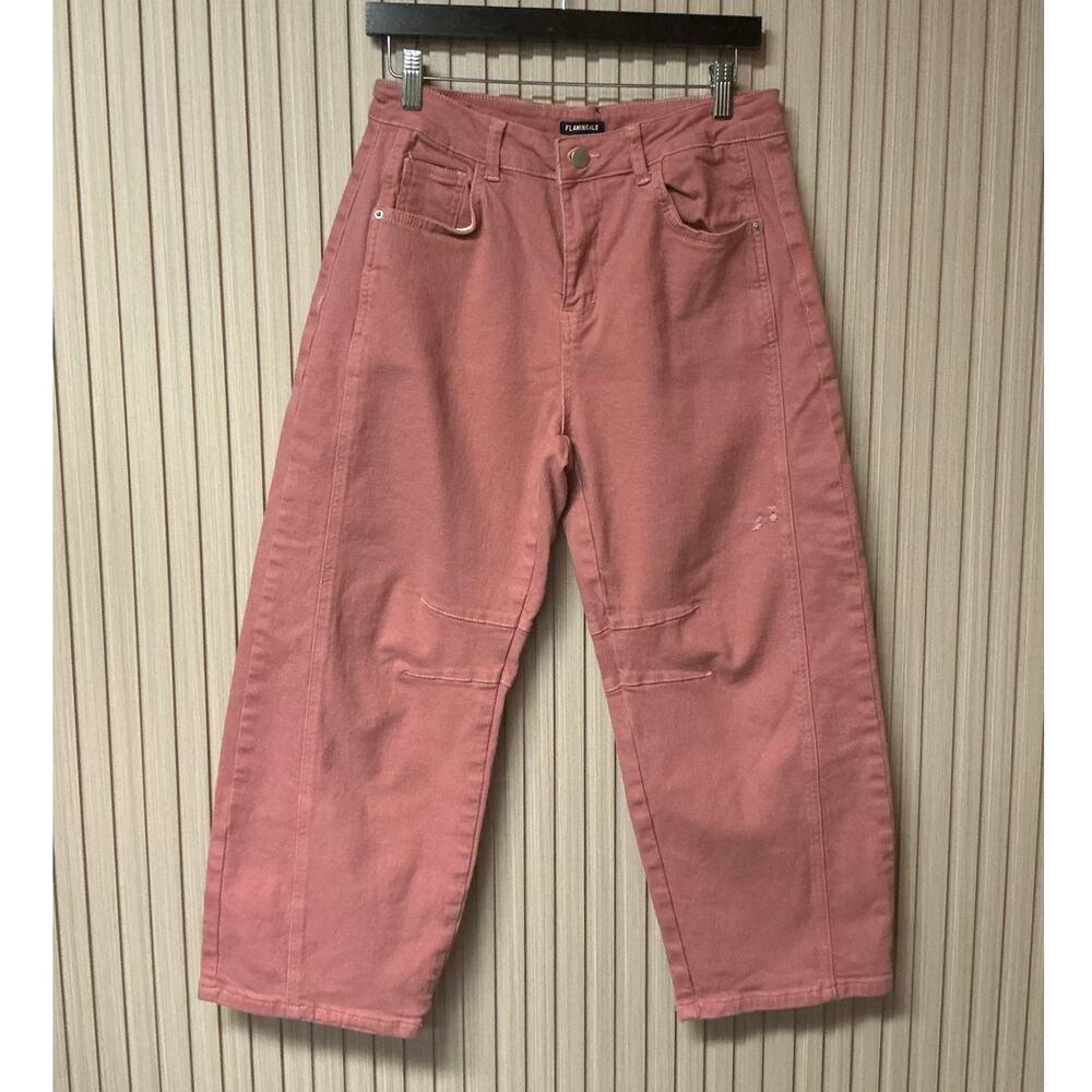 Flamingals Women's High Rise Cropped Jeans Size M